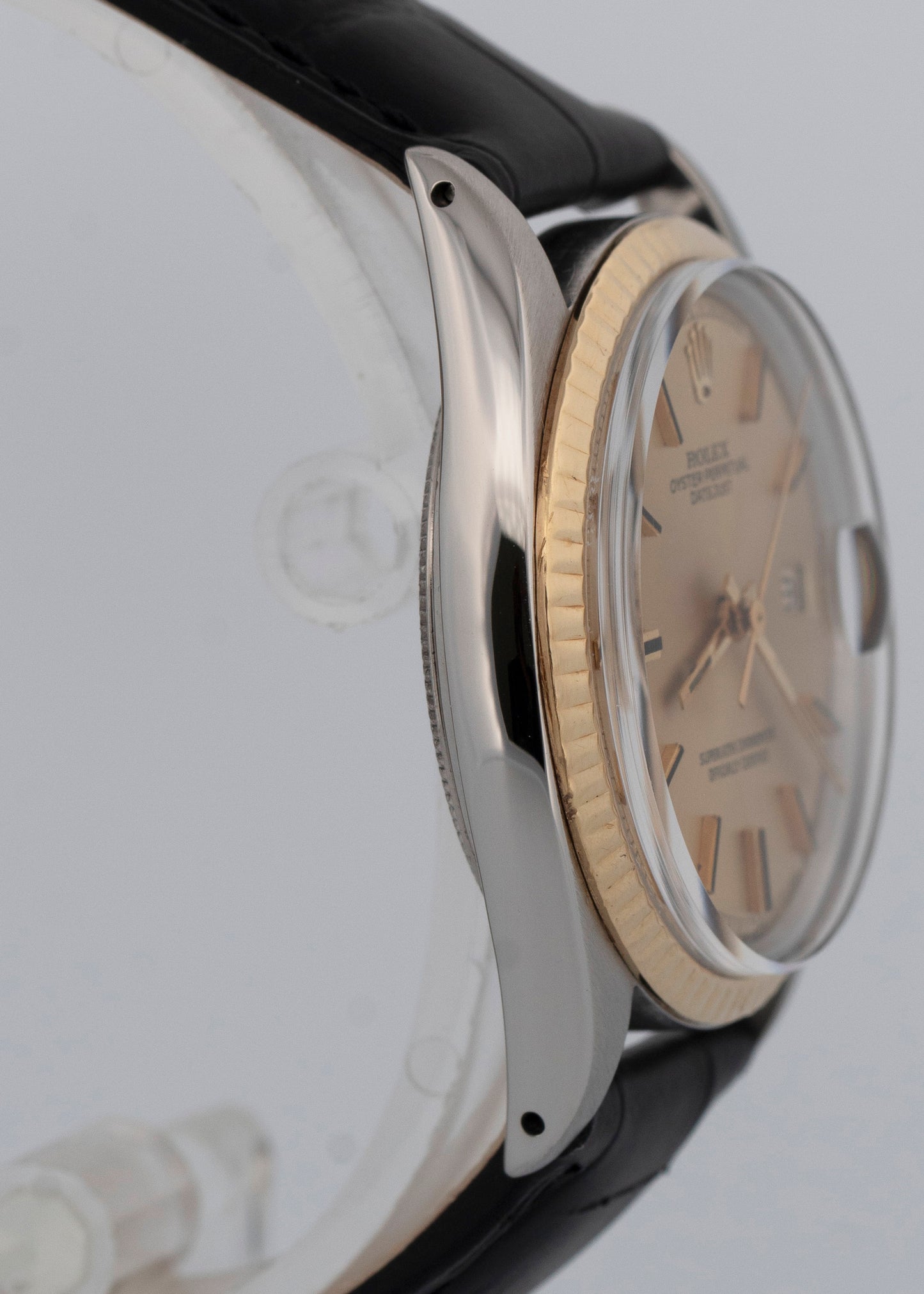 Rolex DateJust 36mm Champagne Two-Tone Yellow Gold Stainless Steel Watch 1601
