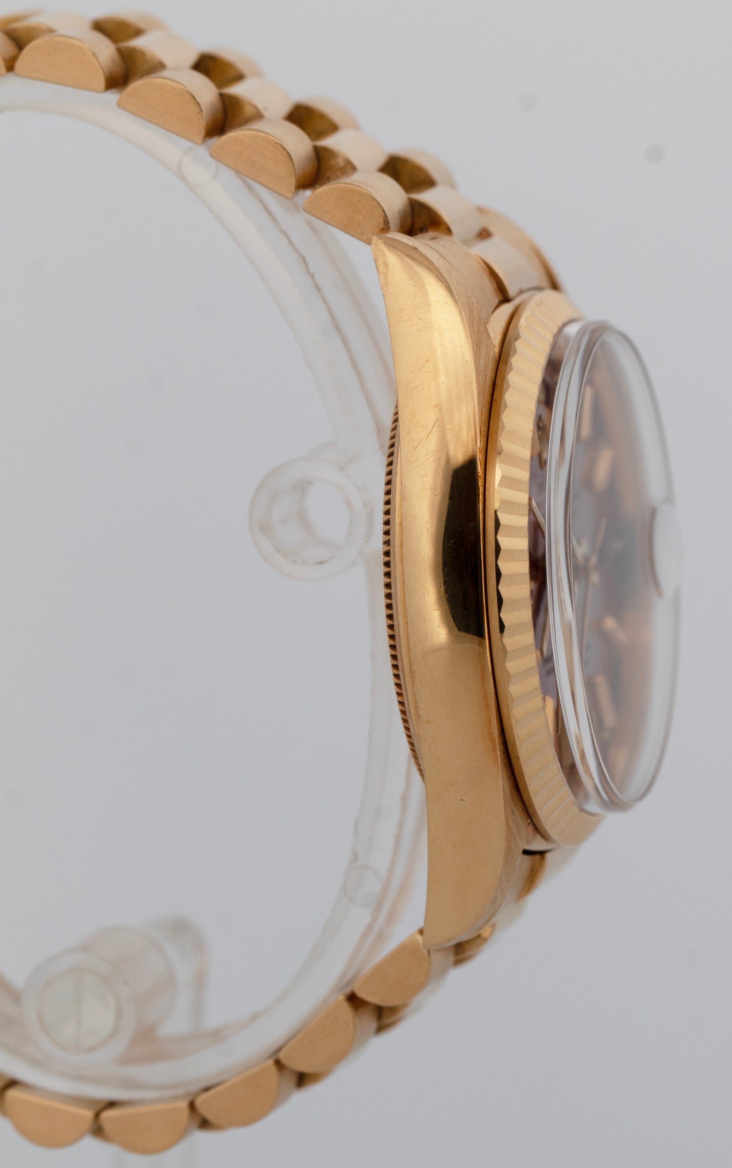 Rolex Day-Date President OXBLOOD STELLA Dial 36mm 18K Yellow Gold Watch 18038