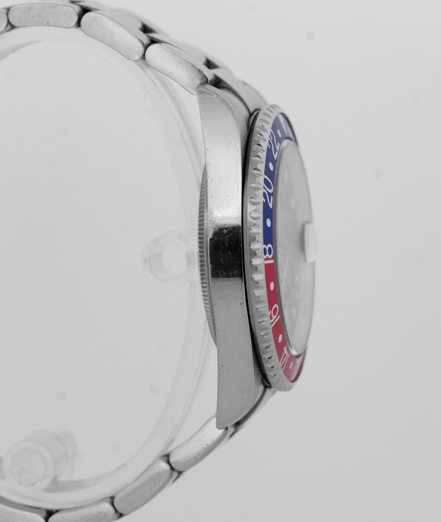 PAPERS Rolex GMT-Master II PEPSI Red Blue Steel Oyster NO-HOLES Watch 16710 BOX