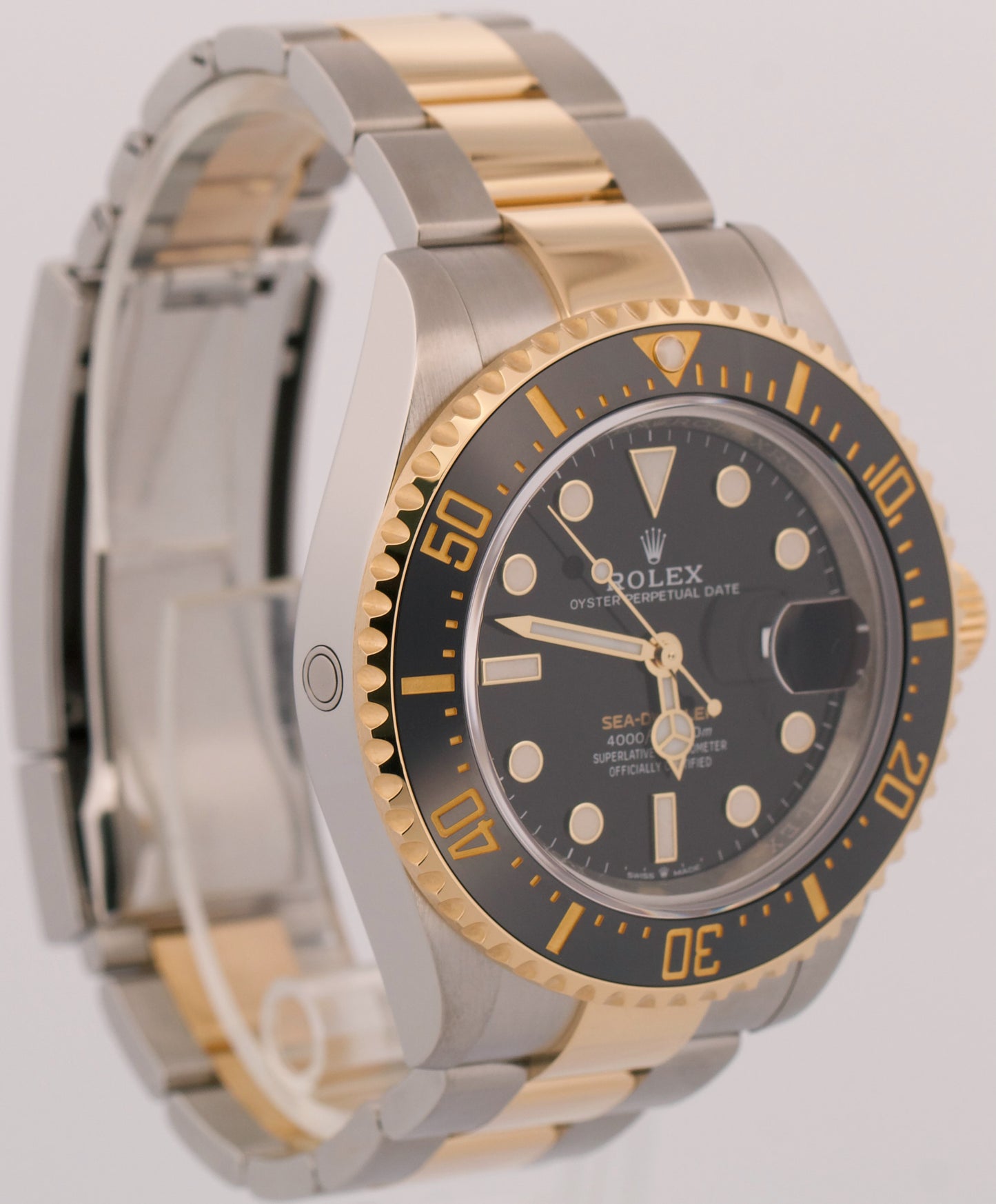 2023 PAPERS Rolex Sea-Dweller BLACK Two-Tone Steel 18K Gold 43mm 126603 BOX