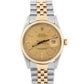 Rolex DateJust 36mm Champagne Two-Tone 18K Yellow Gold Steel JUBILEE Watch 16013
