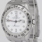 UNPOLISHED PAPERS Rolex Explorer II 40mm White Steel GMT Date Watch 16570 BOX