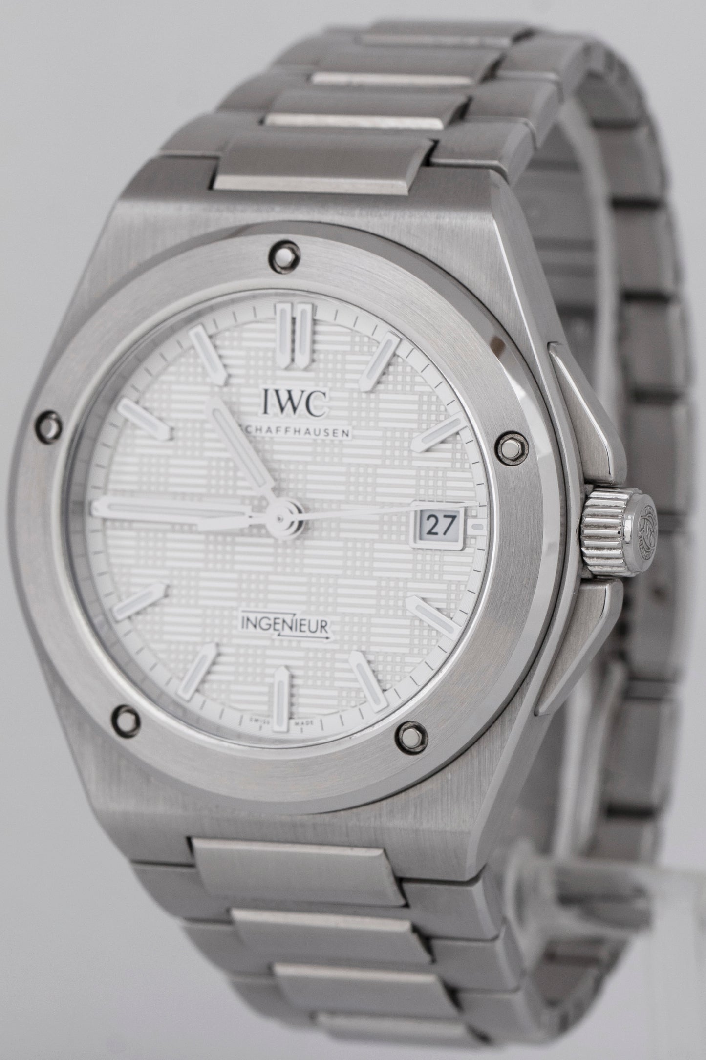 MINT 2024 PAPERS IWC Ingenieur Stainless Steel White 40mm Watch IW328902 BOX