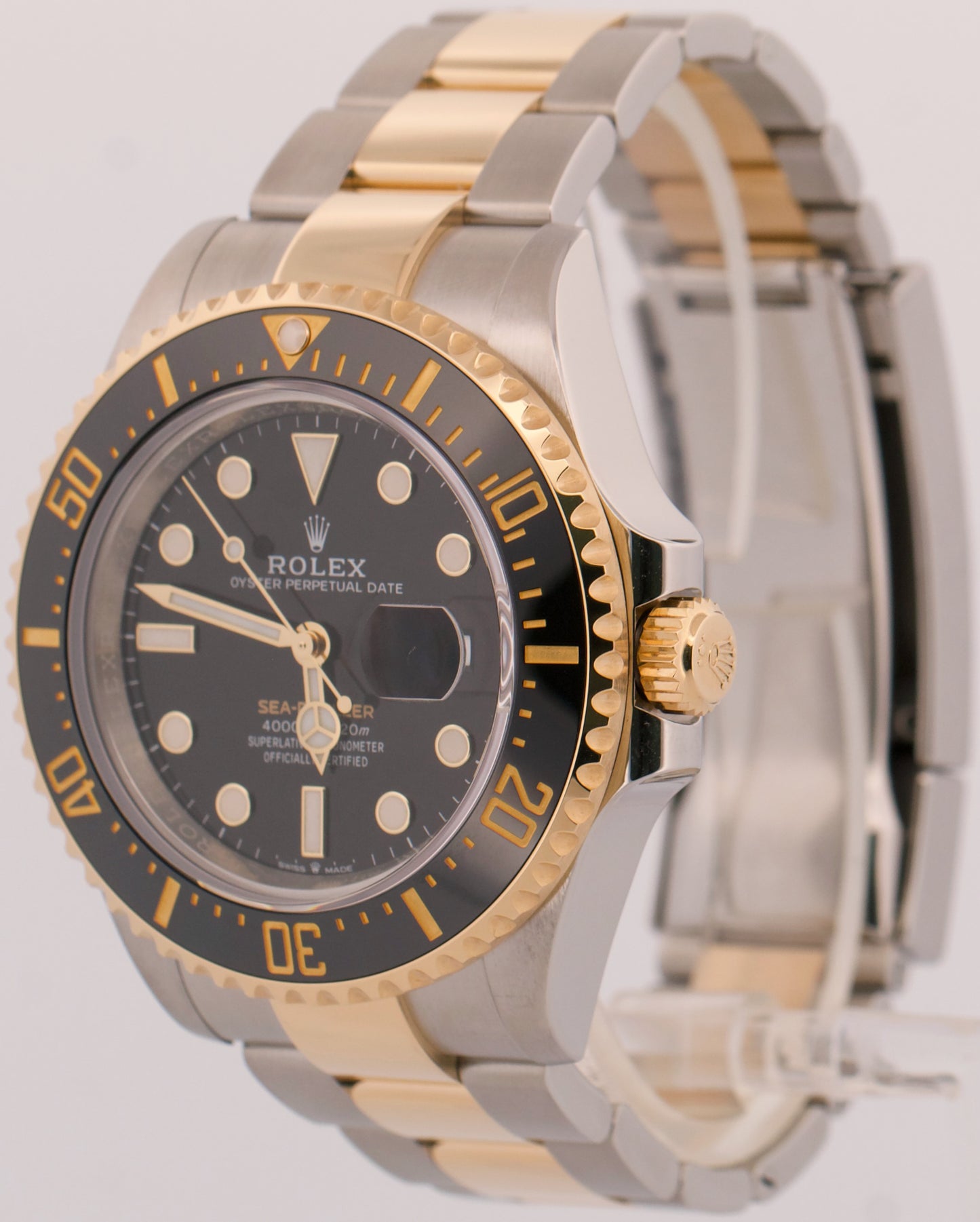 2023 PAPERS Rolex Sea-Dweller BLACK Two-Tone Steel 18K Gold 43mm 126603 BOX