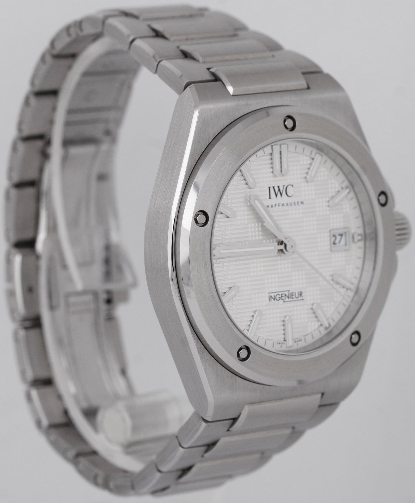 MINT 2024 PAPERS IWC Ingenieur Stainless Steel White 40mm Watch IW328902 BOX