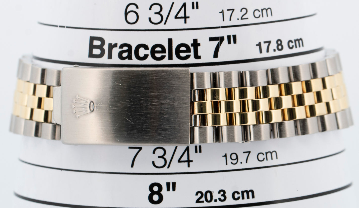 Rolex GMT-Master Black 40mm Nipple Two Tone 14K Yellow Gold Jubilee Watch 16753