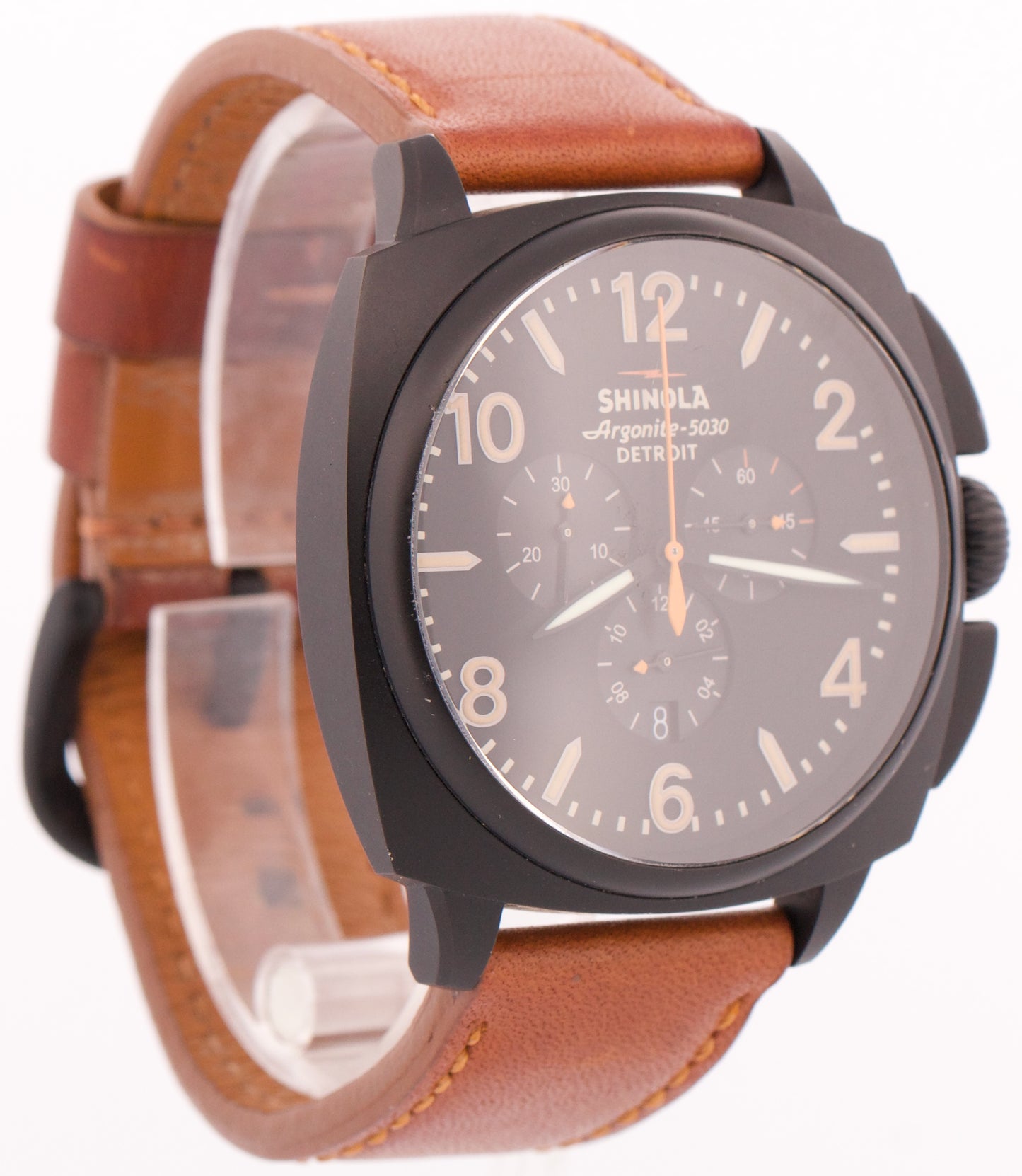 Shinola THE BRAKEMAN CHRONO Black PVD Steel 46mm Leather Quartz S0110000123