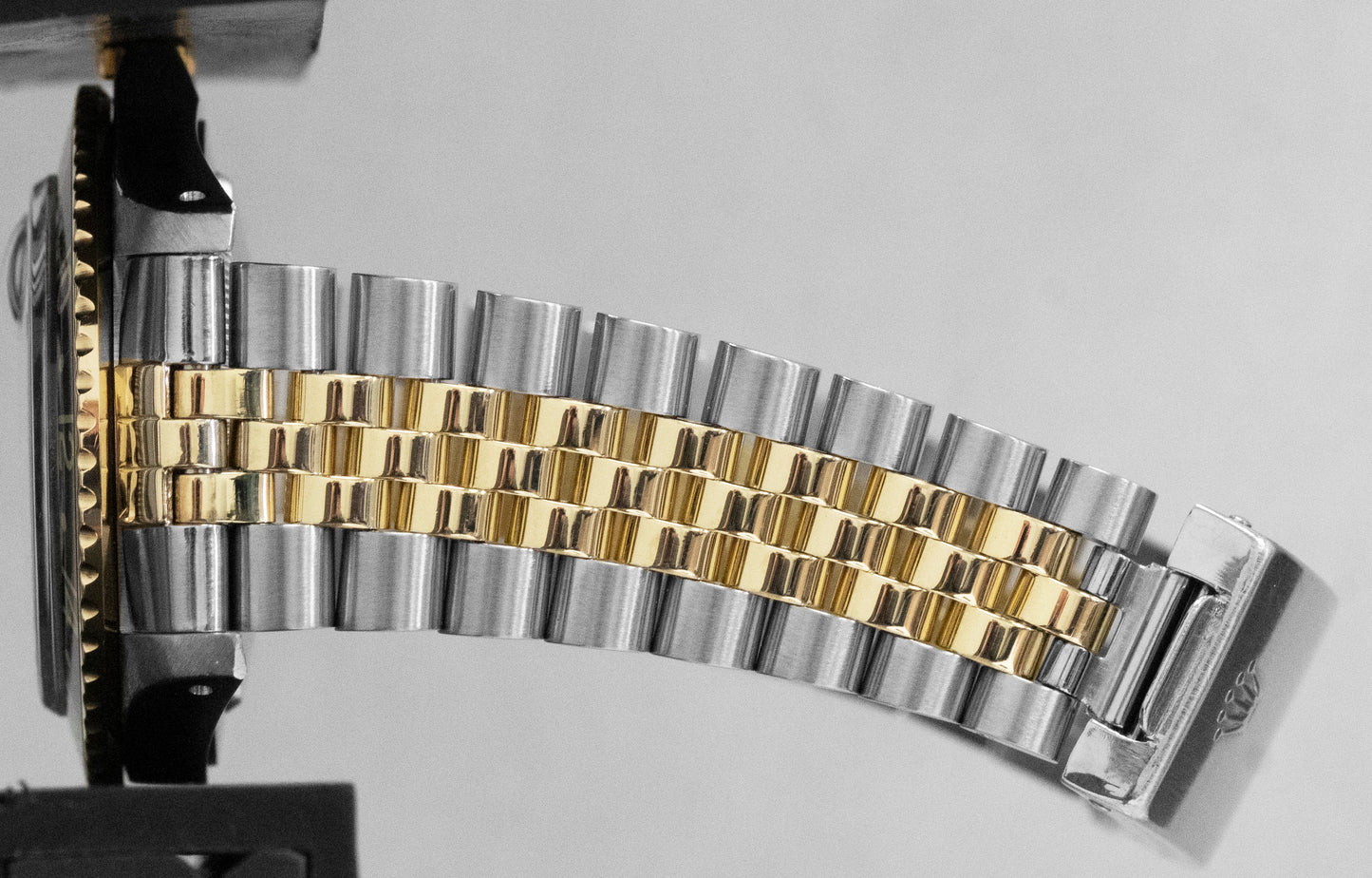 Rolex GMT-Master Black 40mm Nipple Two Tone 14K Yellow Gold Jubilee Watch 16753