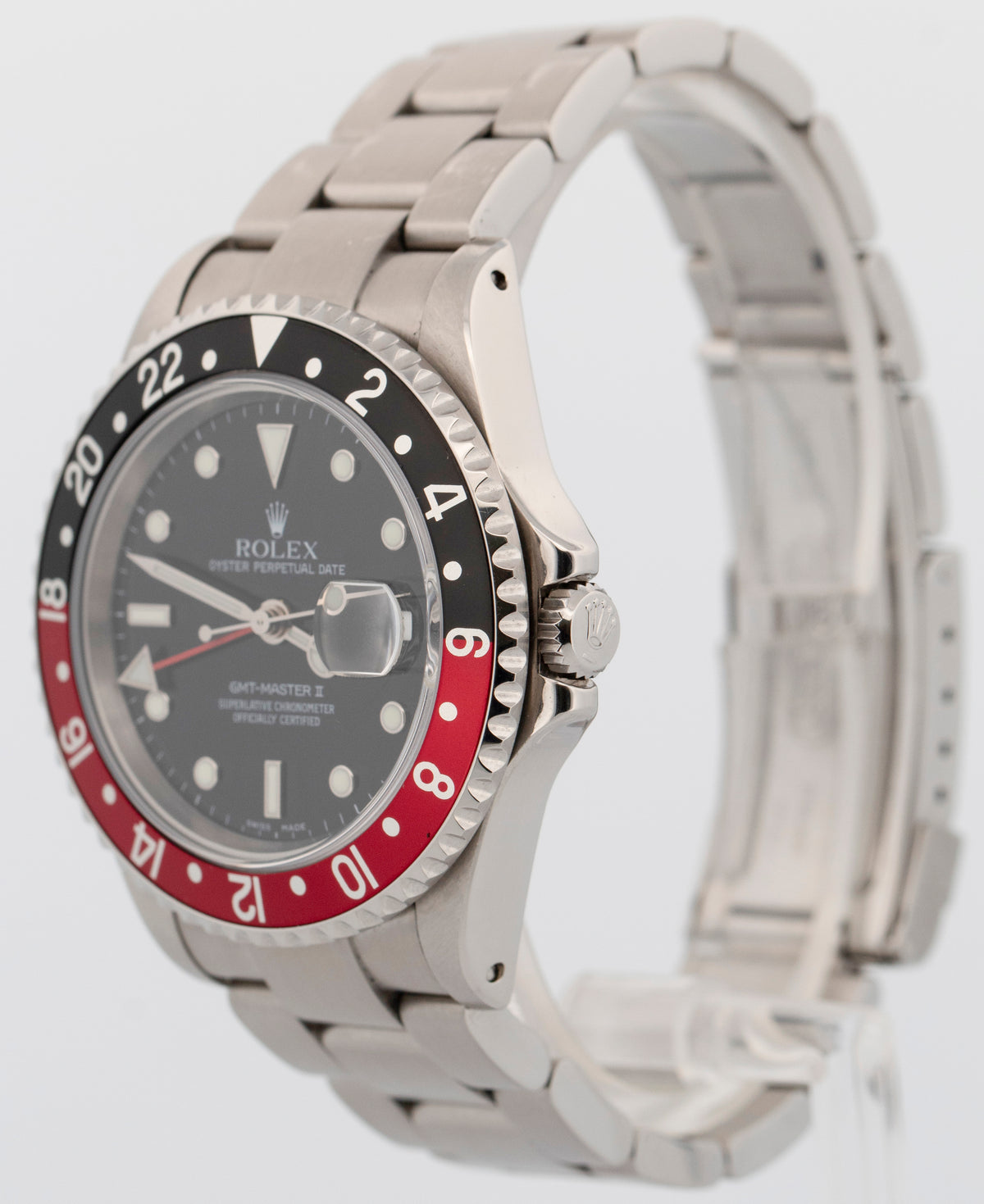 Rolex GMT-Master II 16710 Coke Red Black Stainless Steel 40mm Watch Box Papers