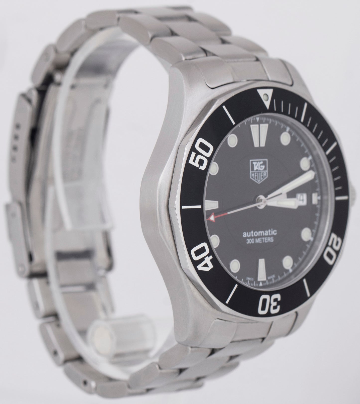 Tag Heuer Aquaracer Black Stainless Steel Automatic WAB2010 Date Dive Watch