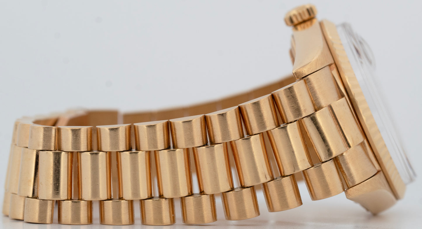 Rolex Day-Date President OXBLOOD STELLA Dial 36mm 18K Yellow Gold Watch 18038