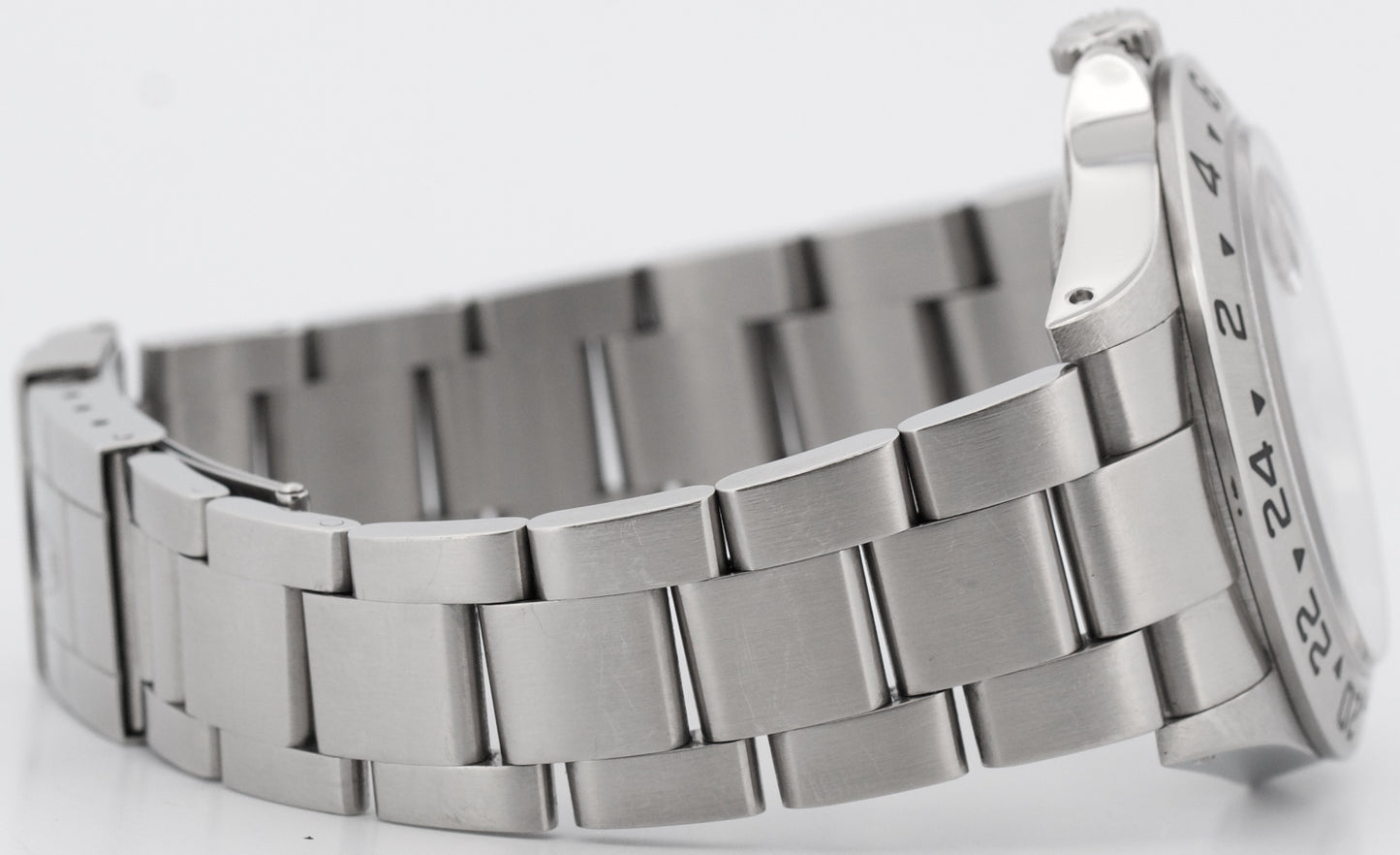 UNPOLISHED Rolex Explorer II BLACK 40mm Red GMT Stainless Steel 16570 Watch