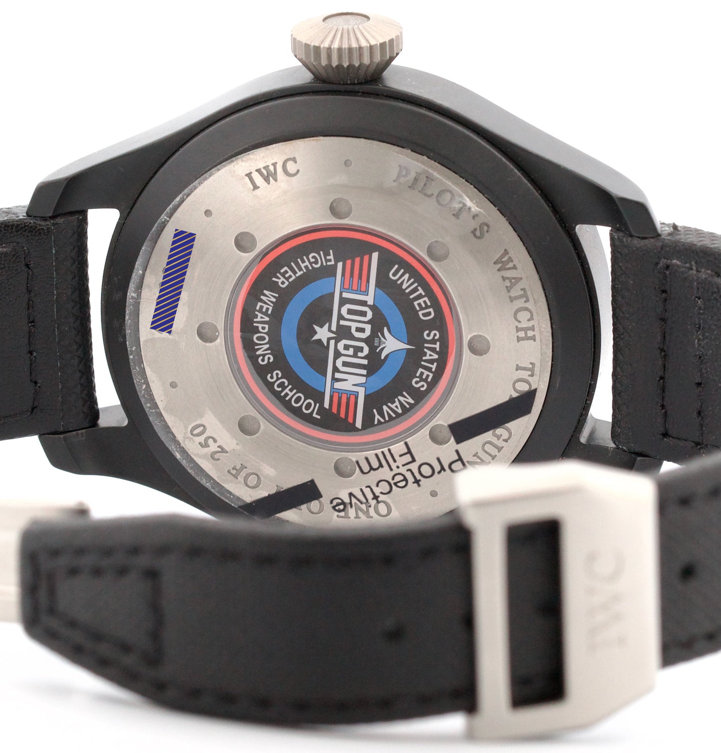 2013 PAPERS IWC Perpetual Calendar Top Gun BLACK CERAMIC Red 48mm IW502903 BOX