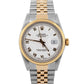 PAPERS Rolex DateJust 36mm White Two-Tone 18K Yellow Gold Jubilee 16013 BOX