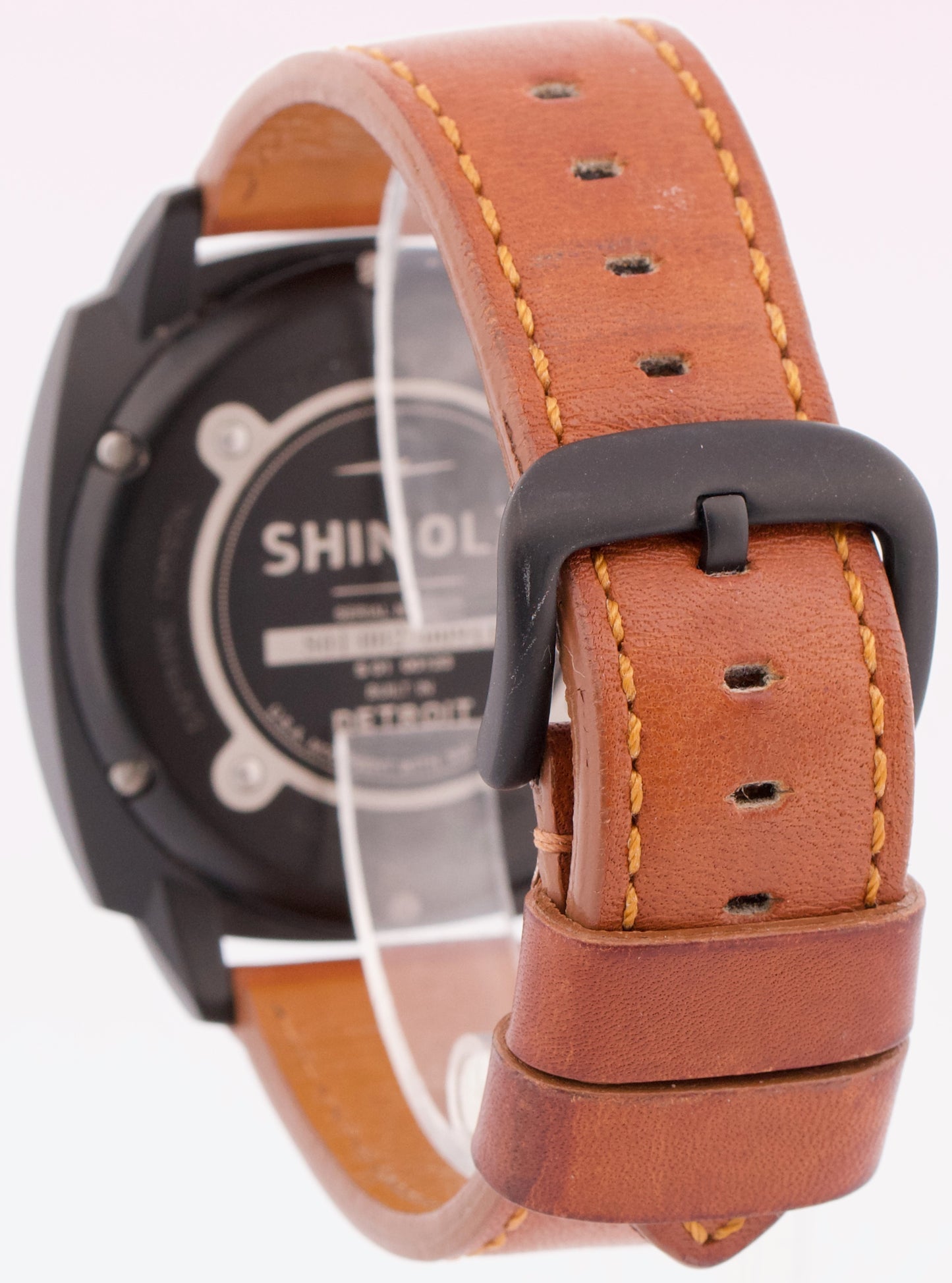 Shinola THE BRAKEMAN CHRONO Black PVD Steel 46mm Leather Quartz S0110000123