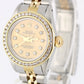 VINTAGE Rolex Oyster Perpetual Two-Tone Gold Champagne DIAMOND 26mm 67193 Watch