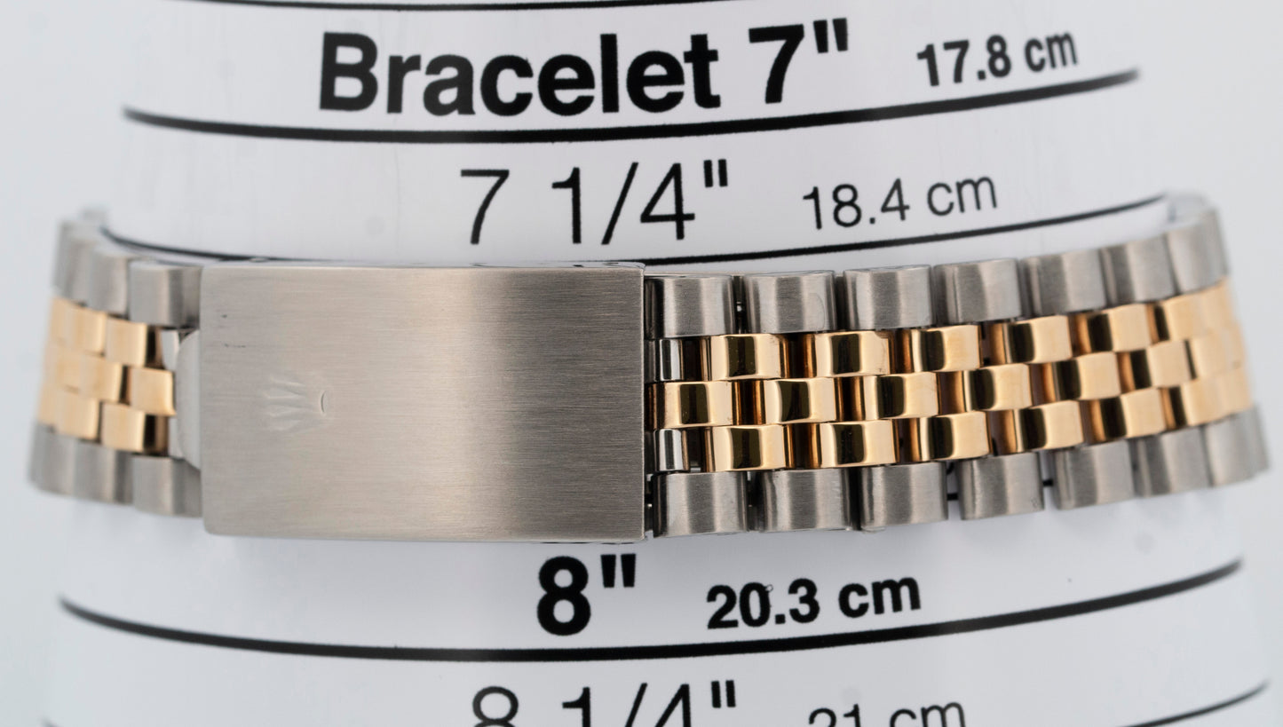 Rolex DateJust 36mm Champagne Two-Tone 18K Yellow Gold Steel JUBILEE Watch 16013