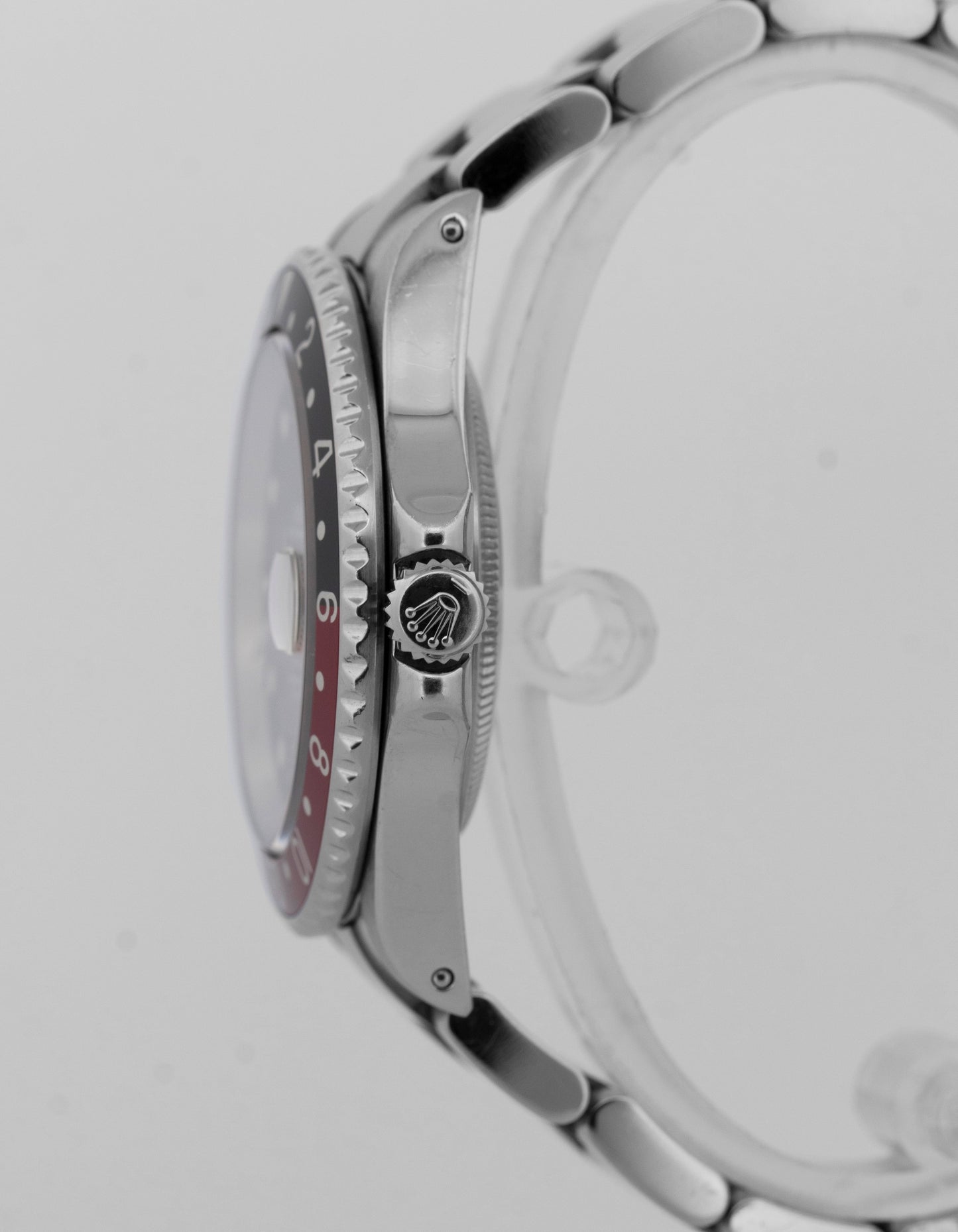 Rolex GMT-Master II COKE Red Black Stainless Steel 40mm Date 16710 Watch