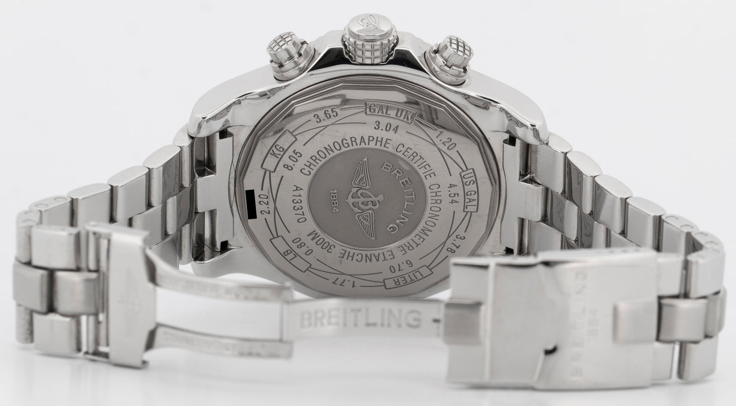 Breitling Super Avenger BLUE Chronograph Stainless Steel 48.4mm A13370 Watch