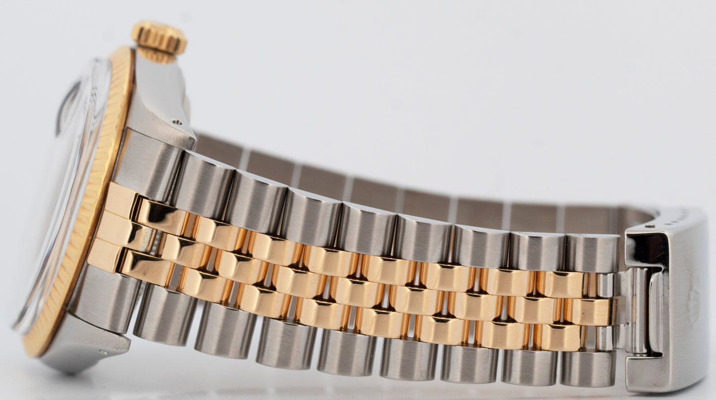 PAPERS Rolex DateJust 36mm White Two-Tone 18K Yellow Gold Jubilee 16013 BOX