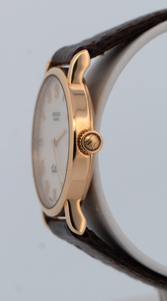 Ladies Rolex Cellini White Jubilee 18K Yellow Gold 26mm Manual Watch 5109 BOX