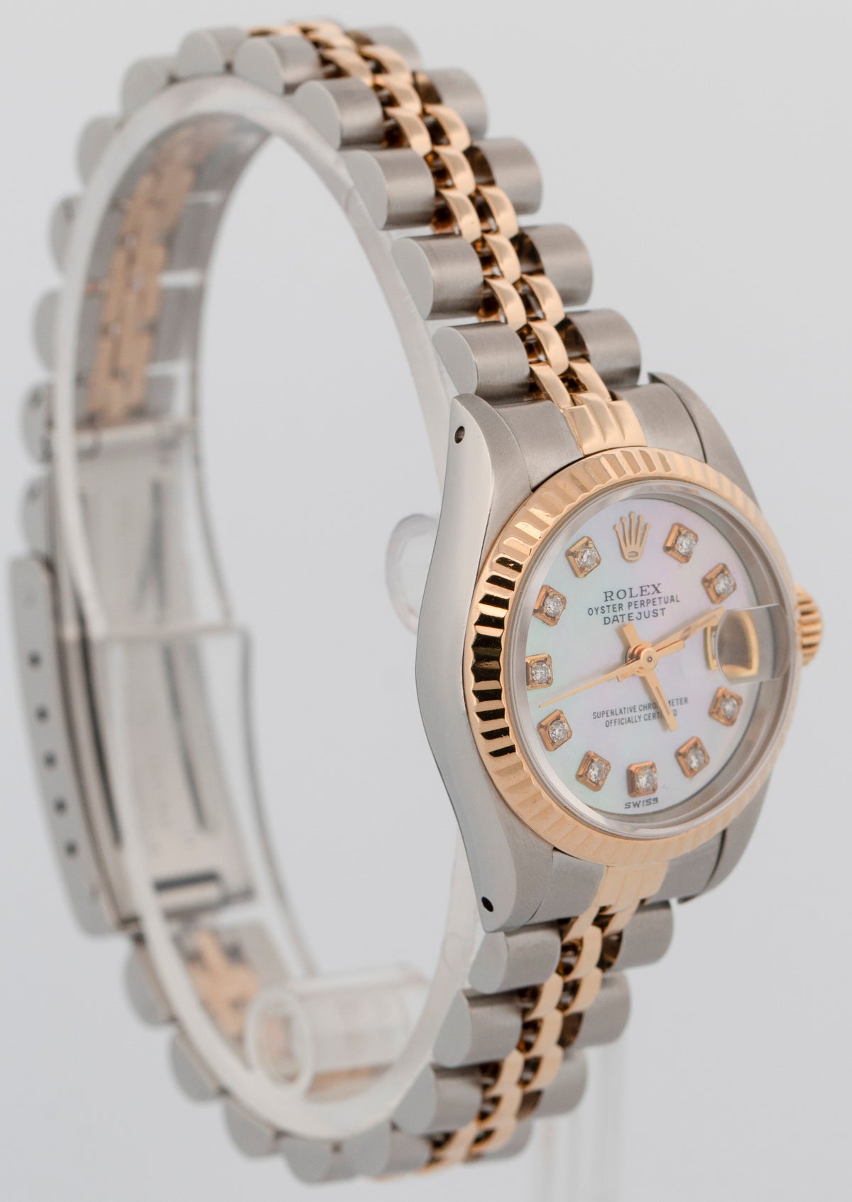 Rolex DateJust 69173 Two-Tone MOP Diamond Yellow Gold Stainless Steel 26mm Watch
