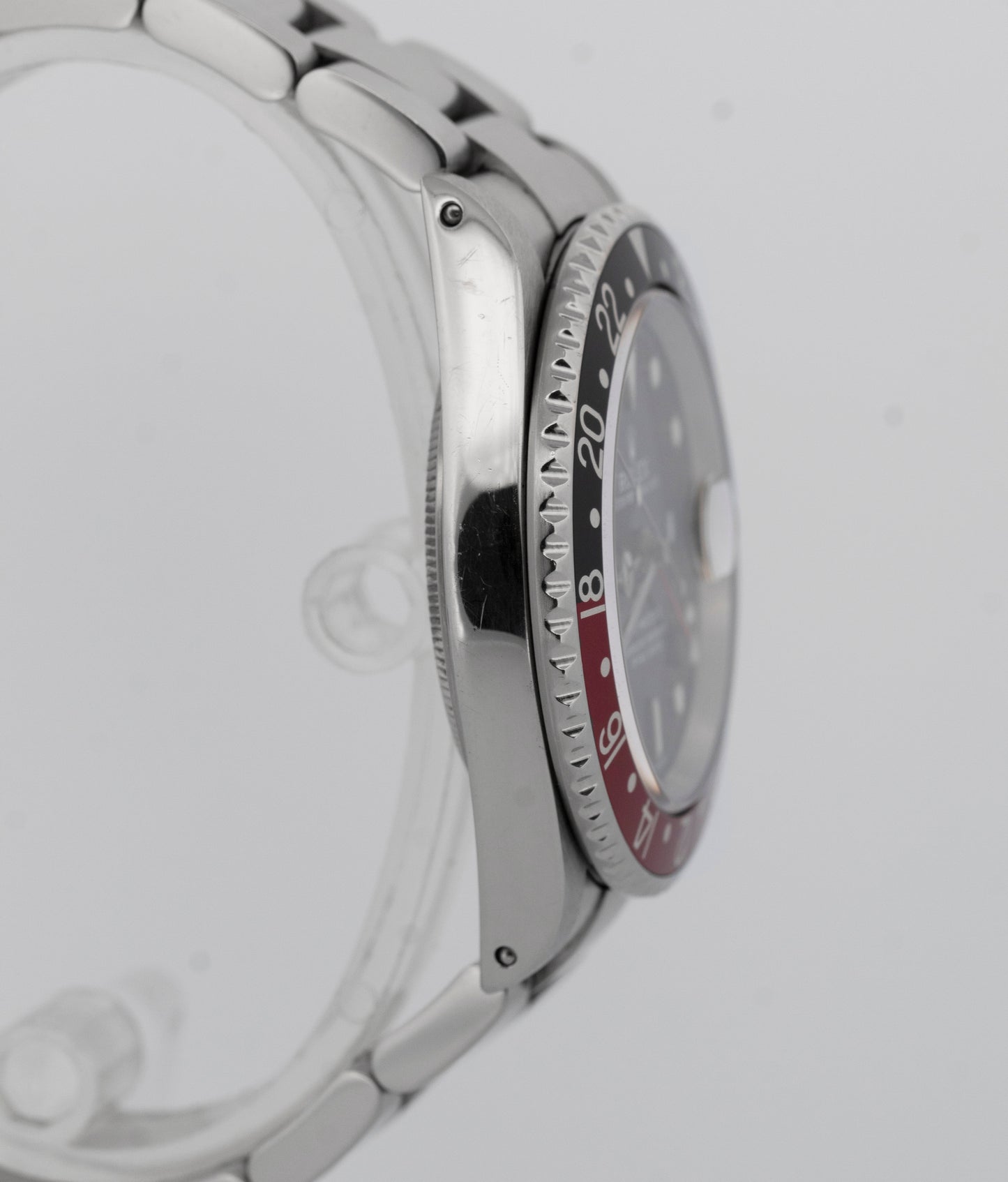 Rolex GMT-Master II COKE Red Black Stainless Steel 40mm Date 16710 Watch