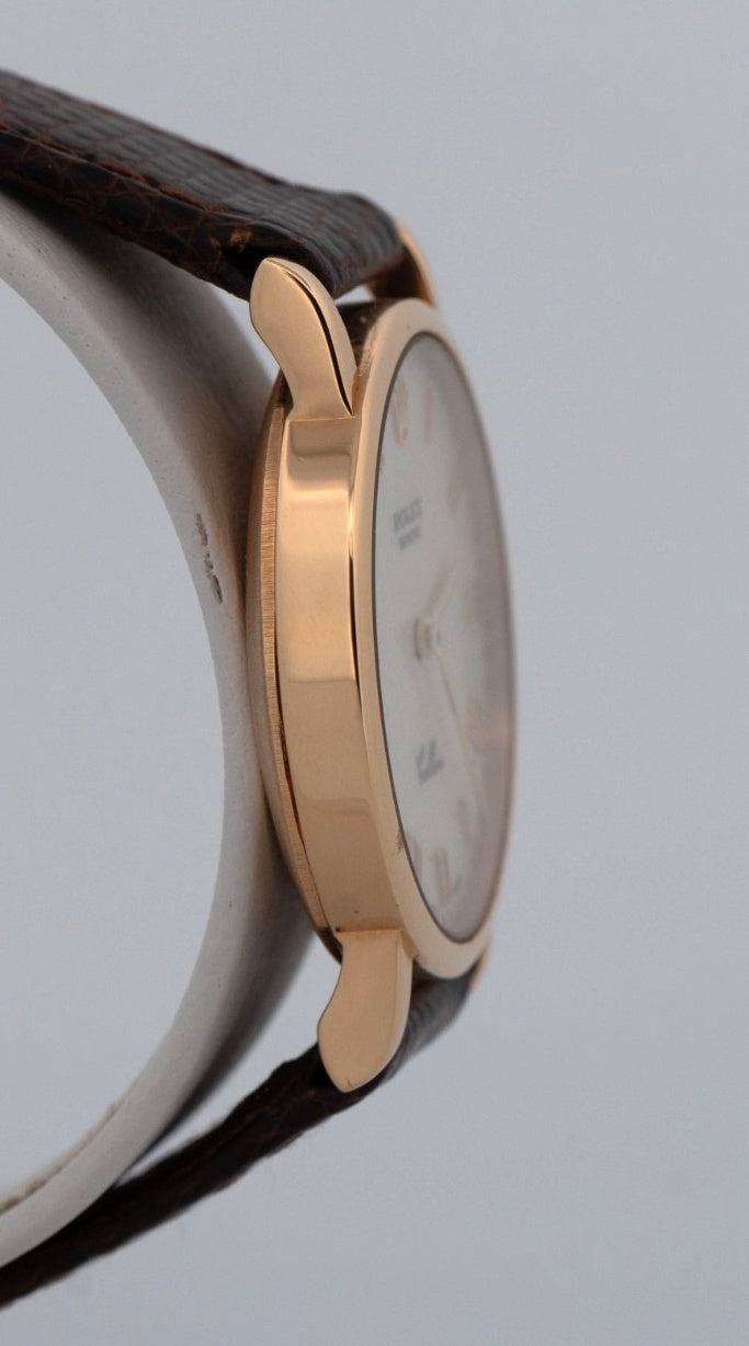 Ladies Rolex Cellini White Jubilee 18K Yellow Gold 26mm Manual Watch 5109 BOX