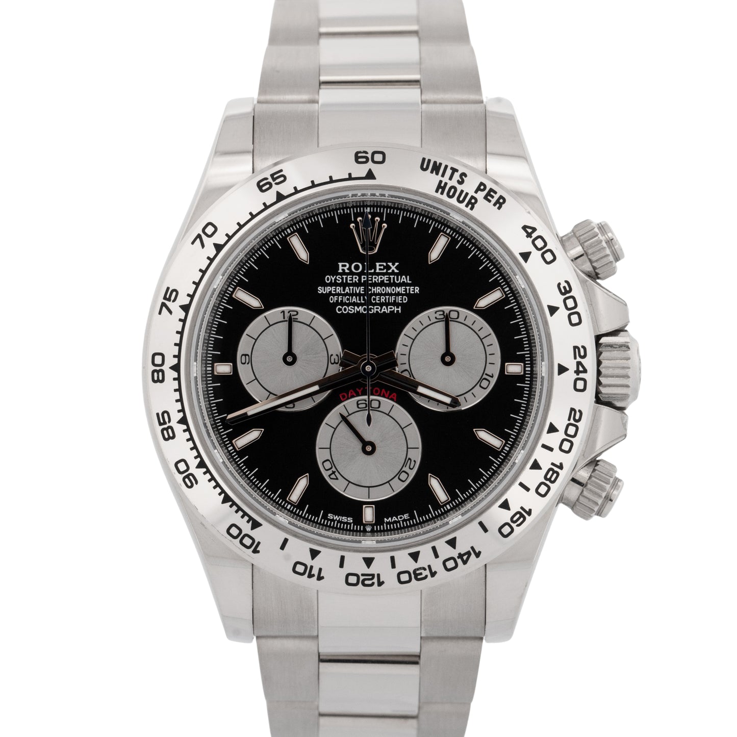 PAPERS Rolex Daytona Cosmograph Black 18K White Gold 40mm 126509 Watch BOX
