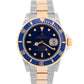 Rolex Submariner Date 16803 Blue Two-Tone 18K Yellow Gold Steel 40mm Watch