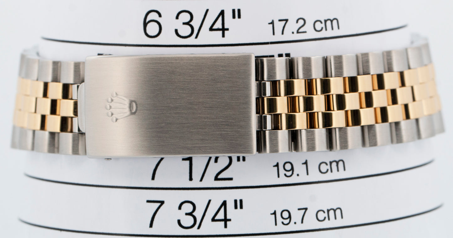 PAPERS Rolex DateJust 36mm White Two-Tone 18K Yellow Gold Jubilee 16013 BOX