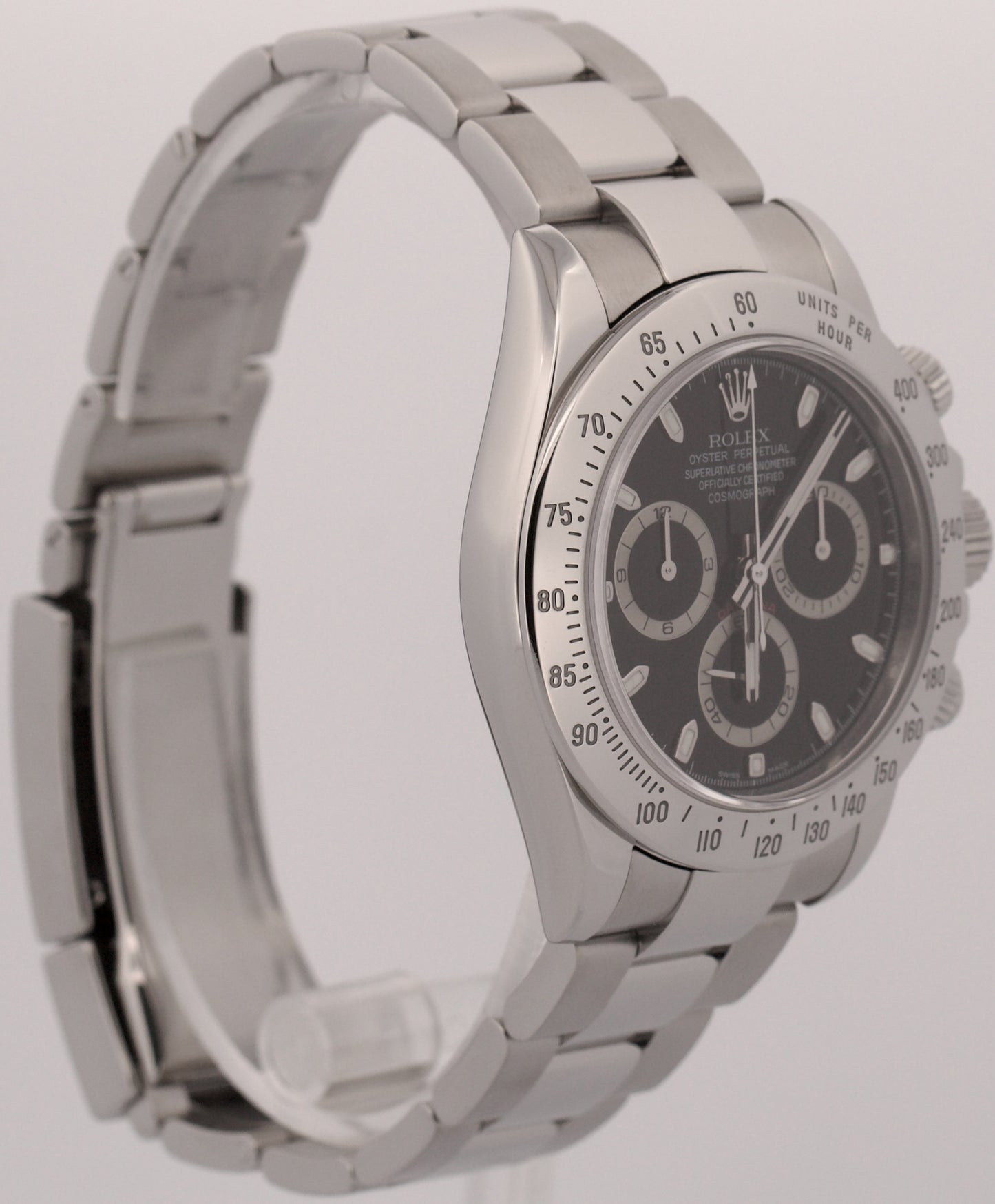 Rolex Daytona Cosmograph Black Steel Chronograph Random Serial 40mm 116520 Watch