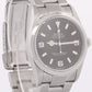 PAPERS Rolex Explorer I Black 36mm 3-6-9 Stainless Steel Oyster MK1 114270 BOX