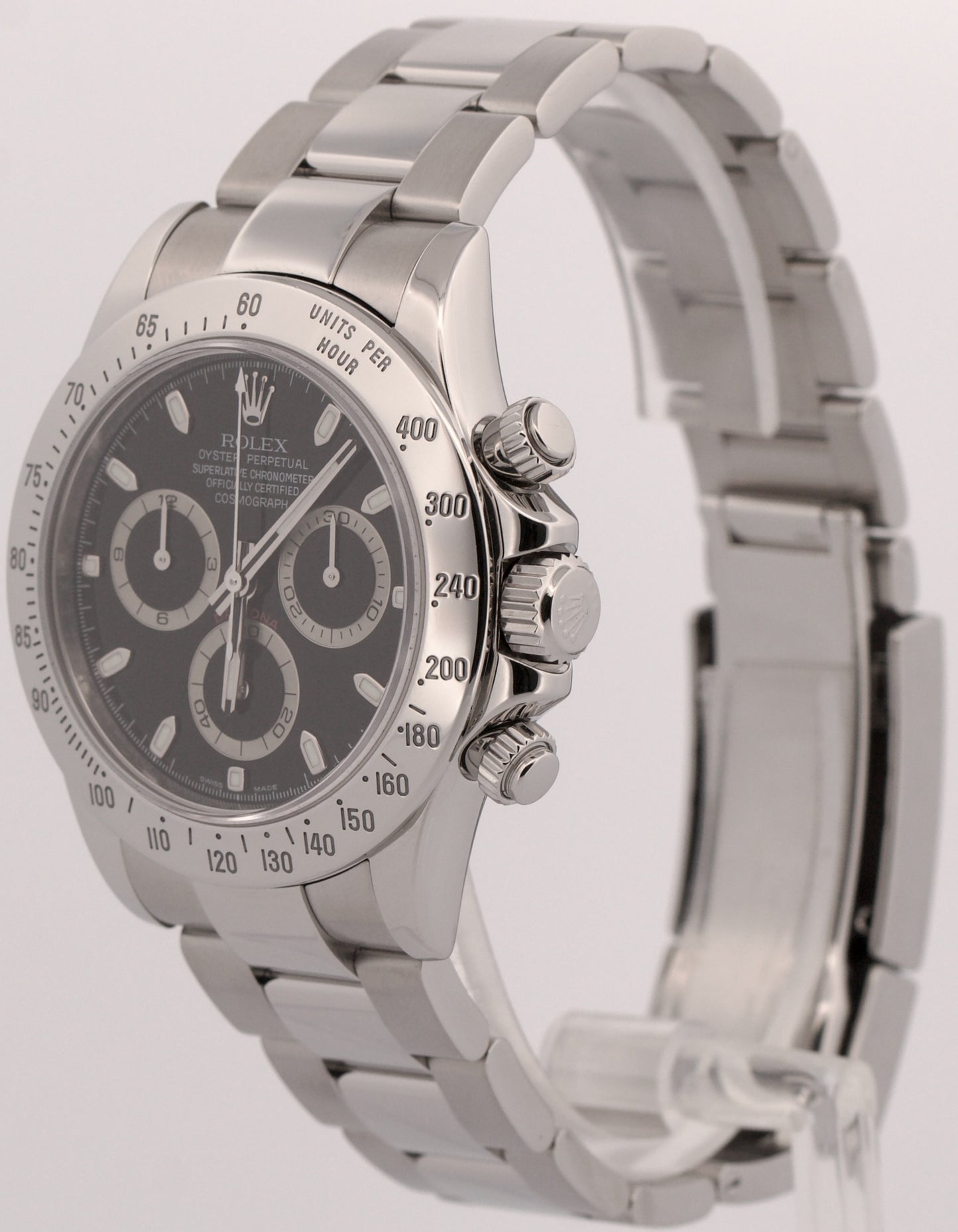 Rolex Daytona Cosmograph Black Steel Chronograph Random Serial 40mm 116520 Watch