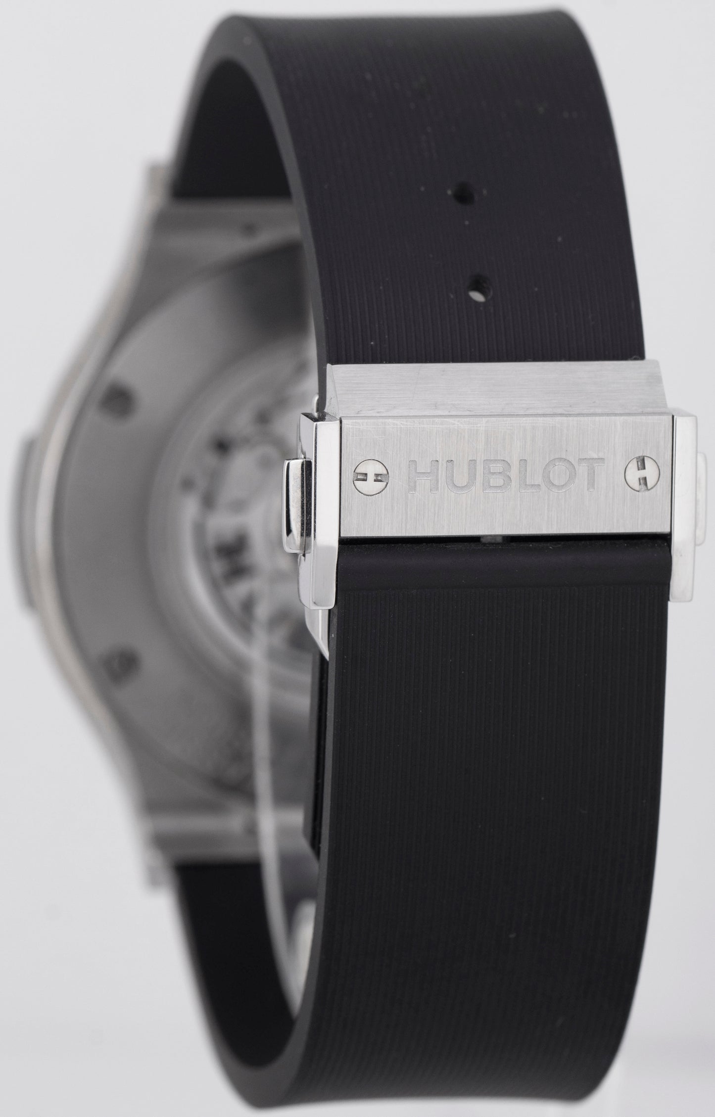 Hublot Classic Fusion Oplain Titanium Silver 42mm Date Watch 542.NX.2611.RX