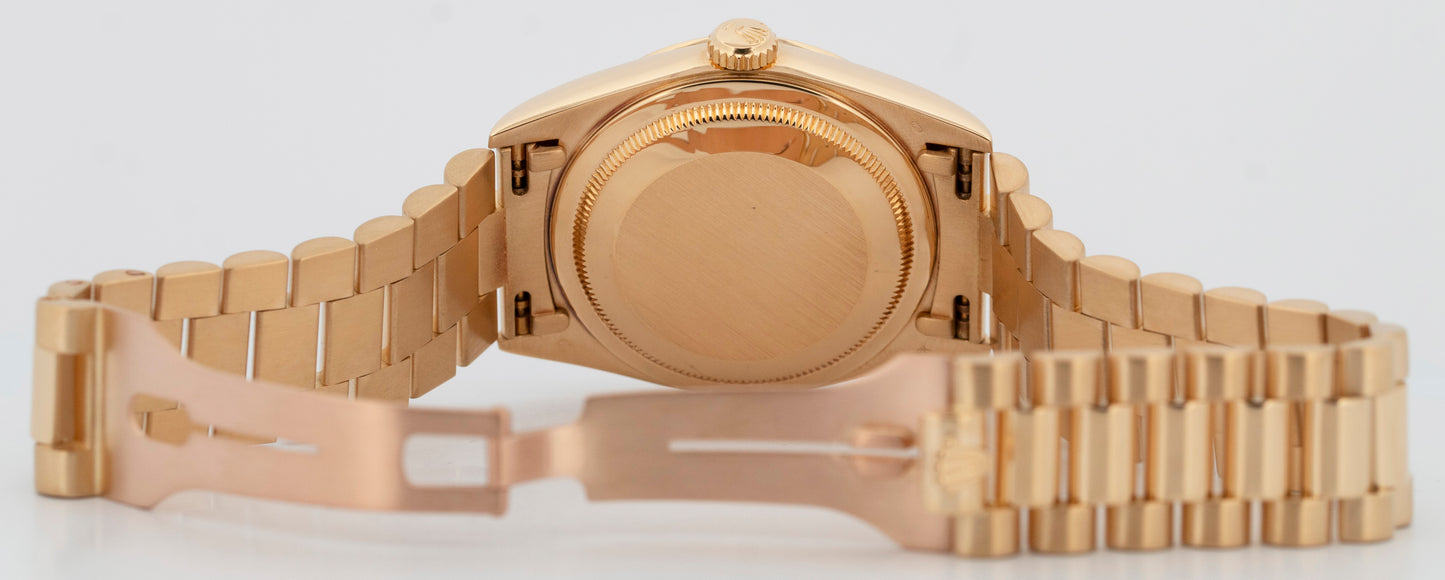 PAPERS Rolex Day-Date President 36mm Champagne 18K Gold Watch 18238 BOX