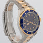 Rolex Submariner Date 16803 Blue Two-Tone 18K Yellow Gold Steel 40mm Watch