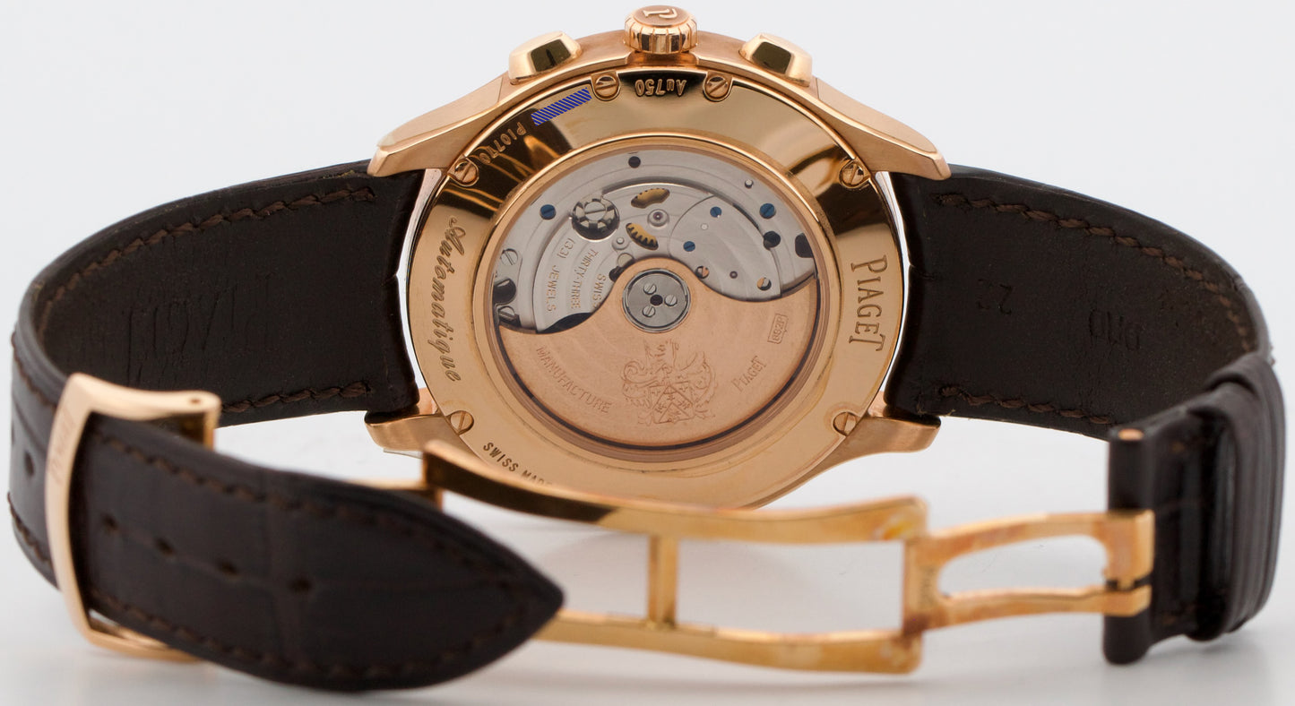 Piaget Governeur SILVER GUILLOCHE 18K Rose Gold 43mm Automatic Watch G0A37112