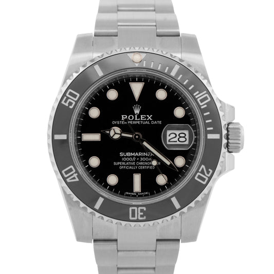 NEW CARD 2020 PAPERS Rolex Submariner Date BLACK Steel 40mm 116610 LN Watch BOX