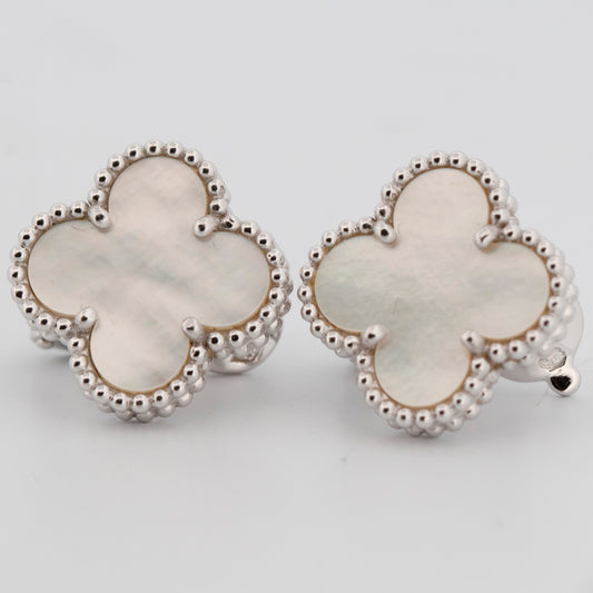 2018 Van Cleef & Arpels Vintage Alhambra Earrings VCARF48600 Box Papers