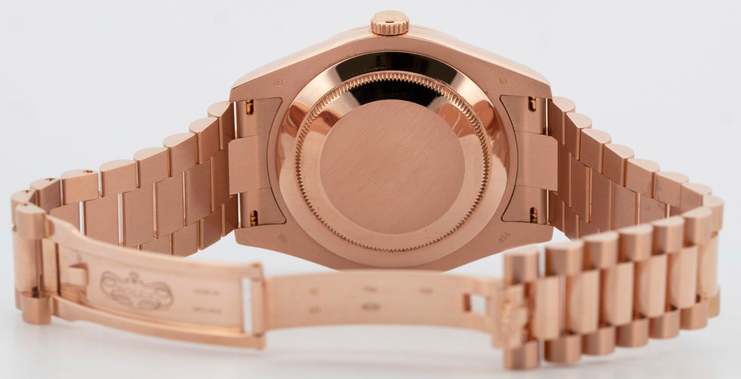 Rolex Day-Date II 41mm President Pink Concentric Roman 18K Rose Gold 218235 BOX