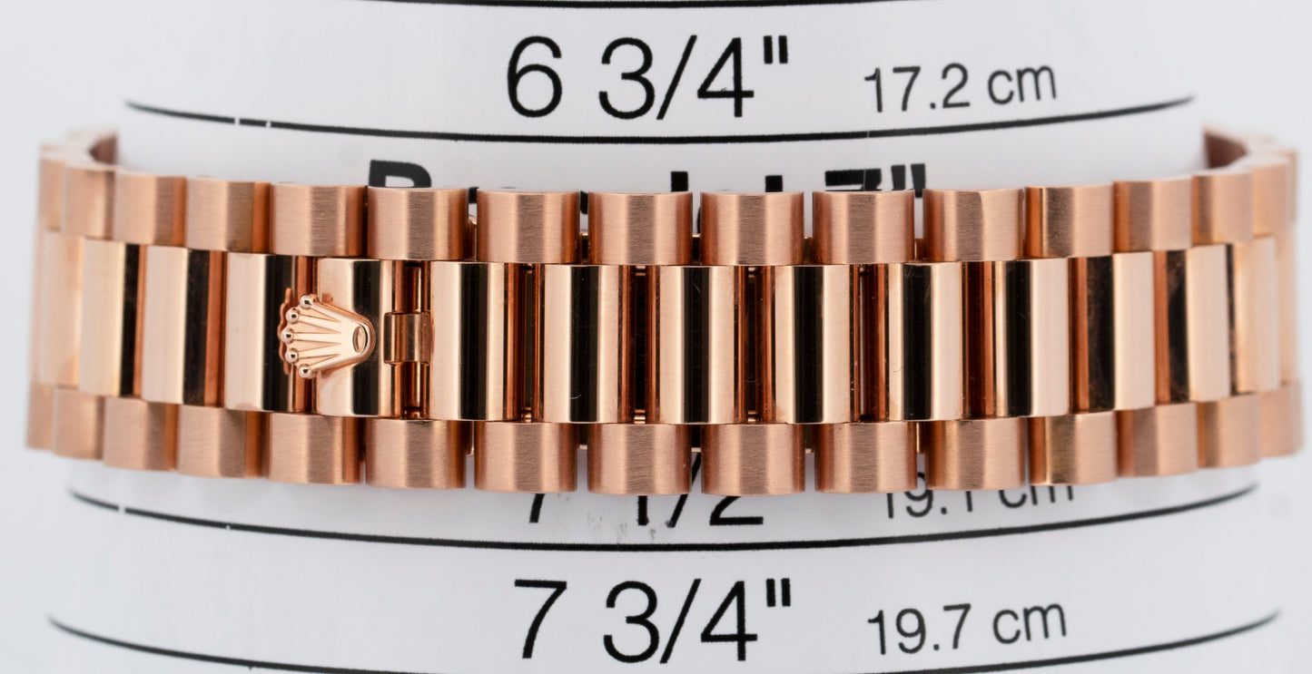 Rolex Day-Date II 41mm President Pink Concentric Roman 18K Rose Gold 218235 BOX