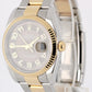 Rolex Datejust Two-Tone 18k Gold Steel Chocolate Arabic 36mm 116233 Fluted Watch