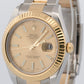 2024 RSC Rolex Datejust II CHAMPAGNE 18K Gold Stainless OYSTER 41mm 116333 BOX
