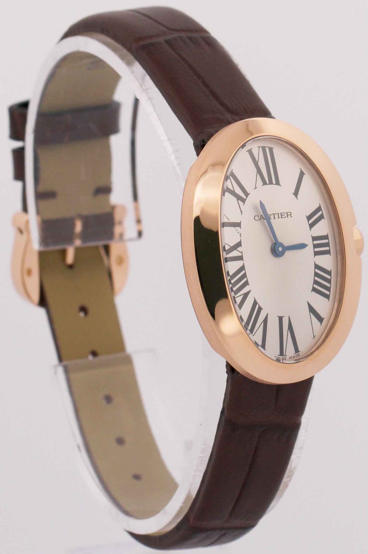 2022 PAPERS Cartier Baignoire SILVER 18K Rose Gold Quartz 23mm 3064 W8000007