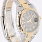 Rolex Datejust Two-Tone 18k Gold Steel Chocolate Arabic 36mm 116233 Fluted Watch