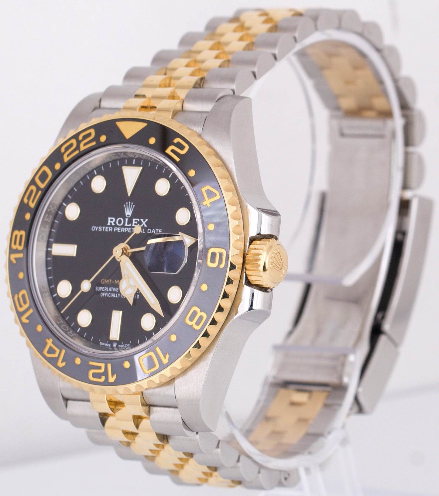 2023 NEW PAPERS Rolex GMT-Master II Two-Tone Gold JUBILEE 40mm 126713 GRNR BOX