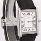 PAPERS Cartier Tank Solo Large SILVER Steel Roman Leather Quartz 3169 / W5200003