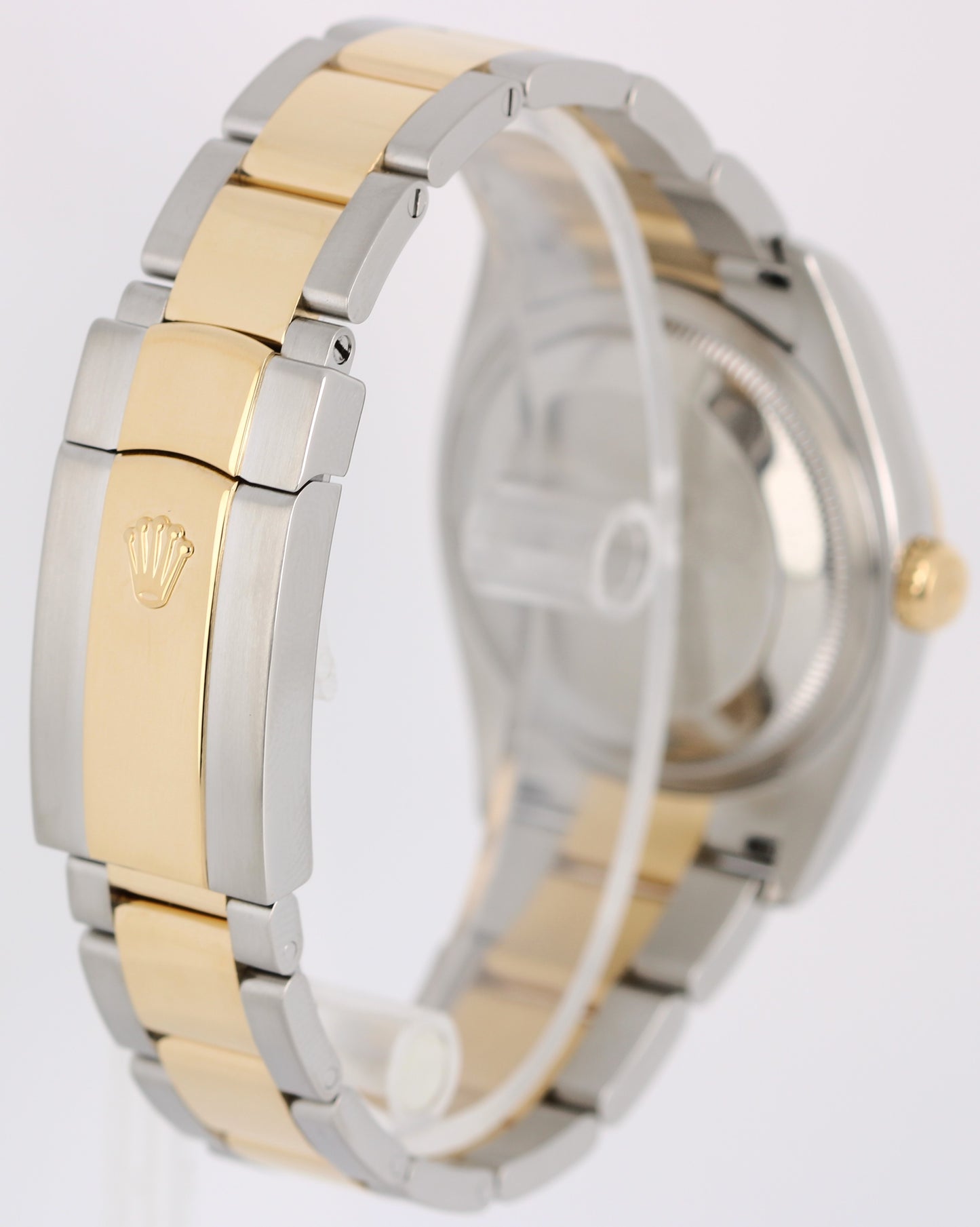 Rolex Datejust Two-Tone 18k Gold Steel Chocolate Arabic 36mm 116233 Fluted Watch