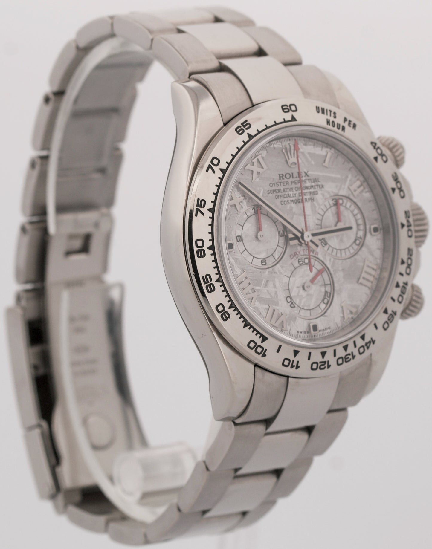 2006 PAPERS Rolex Daytona Cosmograph METEORITE 18K White Gold 40mm 116509 BOX
